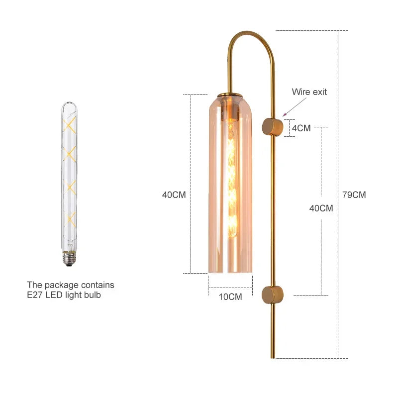 Modern Glass LED Wall Sconce