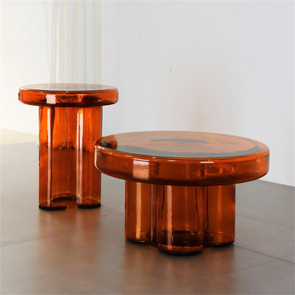 Modern Glass Petal Coffee Table