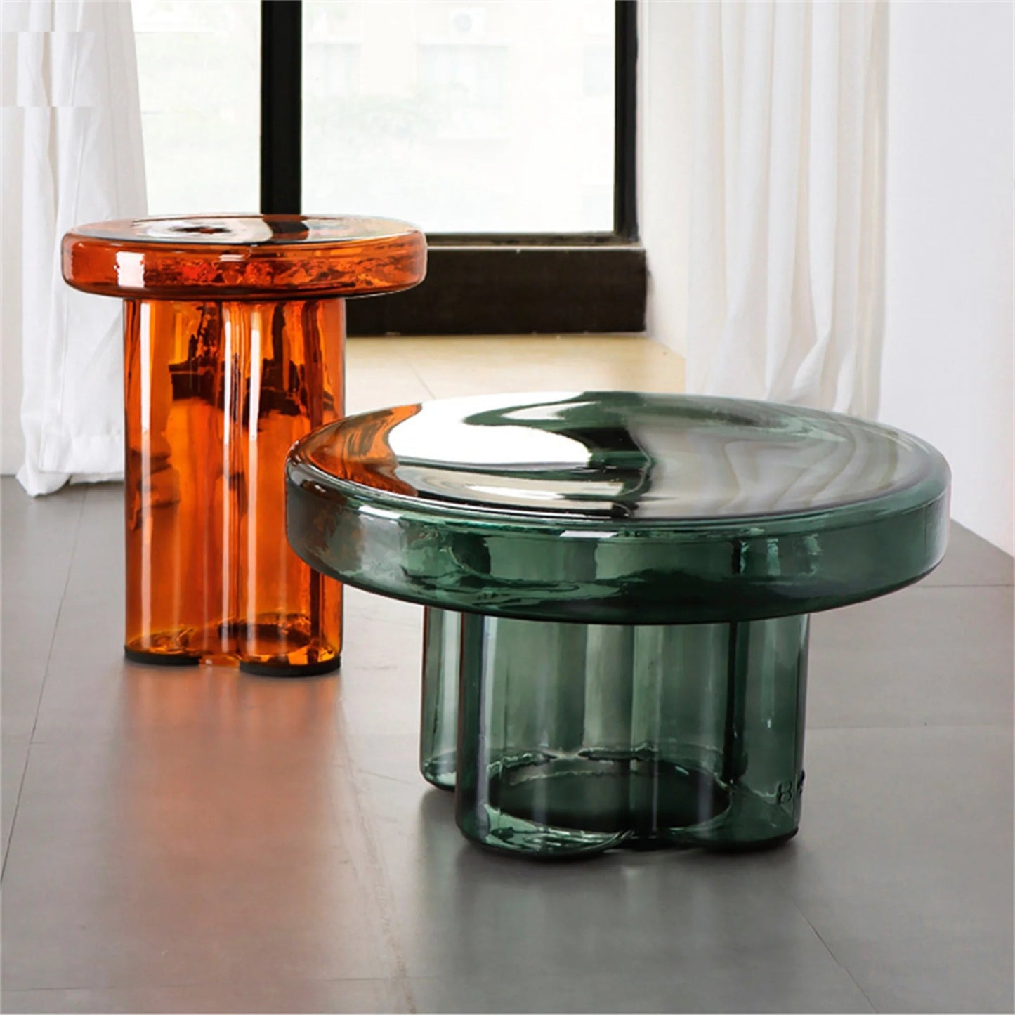 Modern Glass Petal Coffee Table