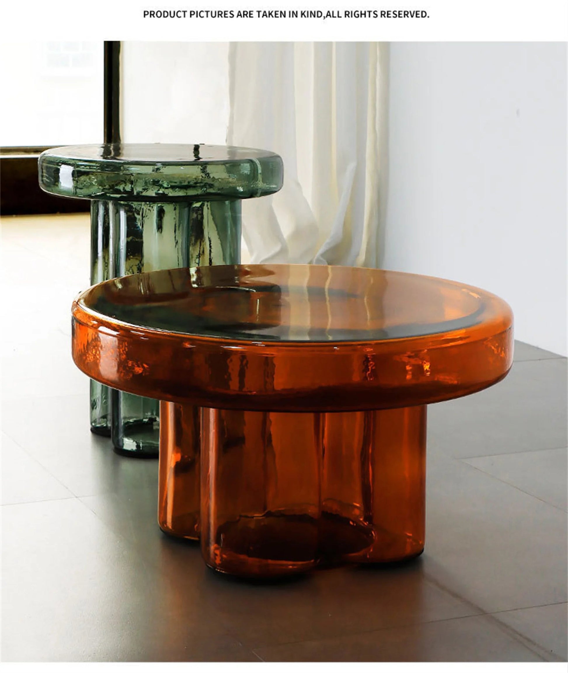 Modern Glass Petal Coffee Table