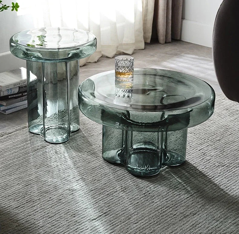 Modern Glass Petal Coffee Table