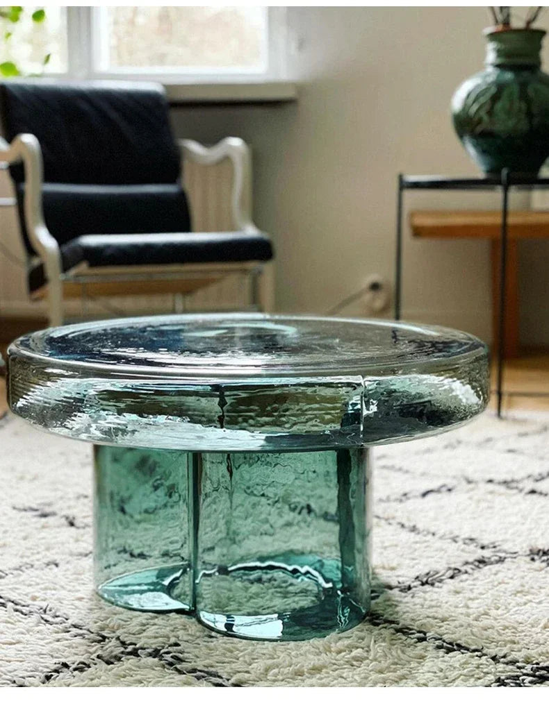 Modern Glass Petal Coffee Table