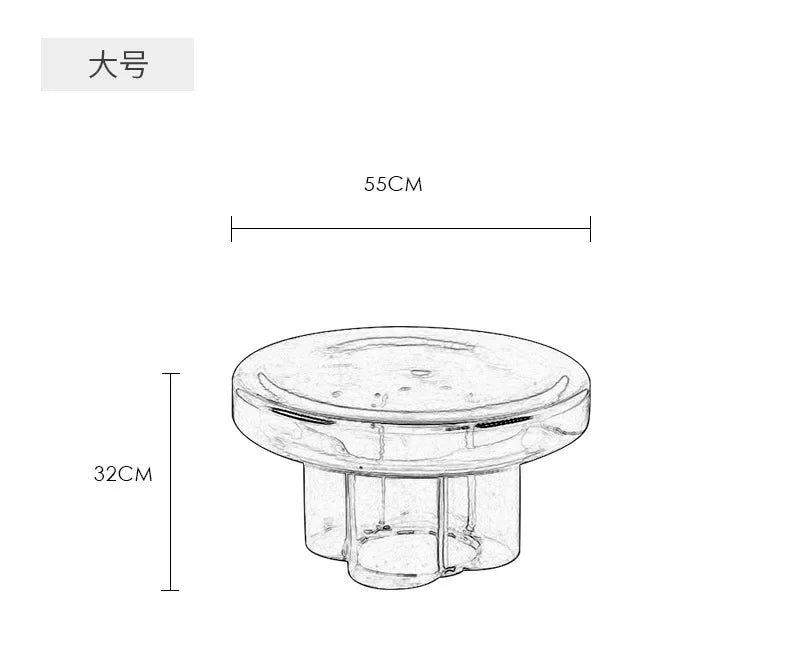 Modern Glass Petal Coffee Table