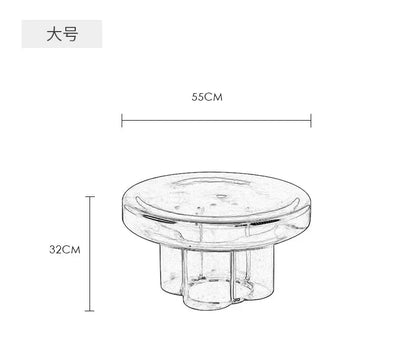 Modern Glass Petal Coffee Table