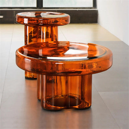 Modern Glass Petal Coffee Table