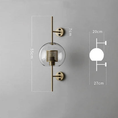 Modern Glass Wall Sconce Light