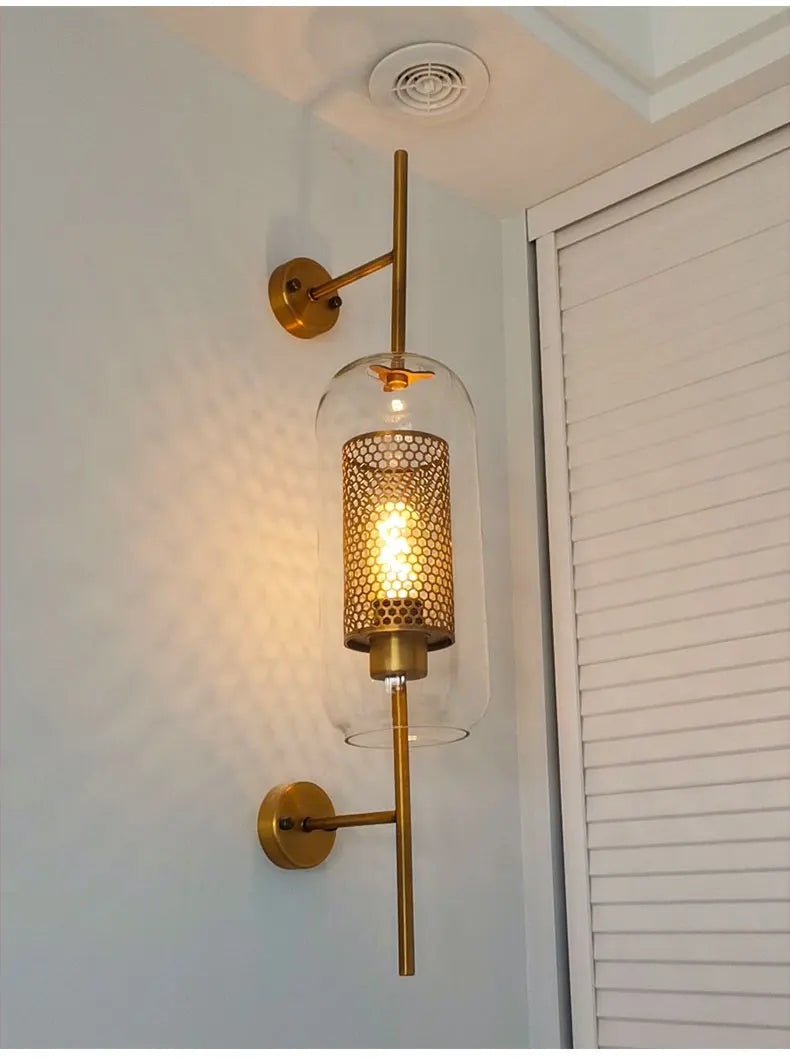 Modern Glass Wall Sconce Light