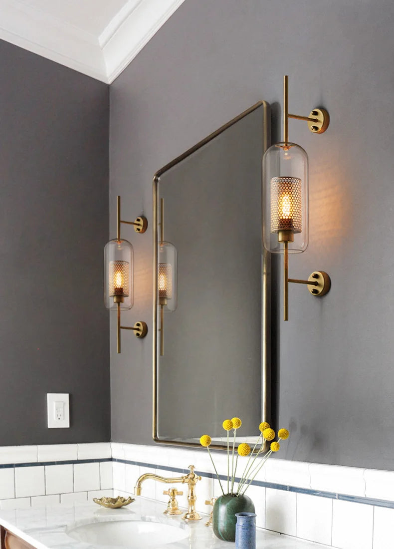 Modern Glass Wall Sconce Light