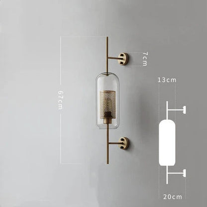 Modern Glass Wall Sconce Light