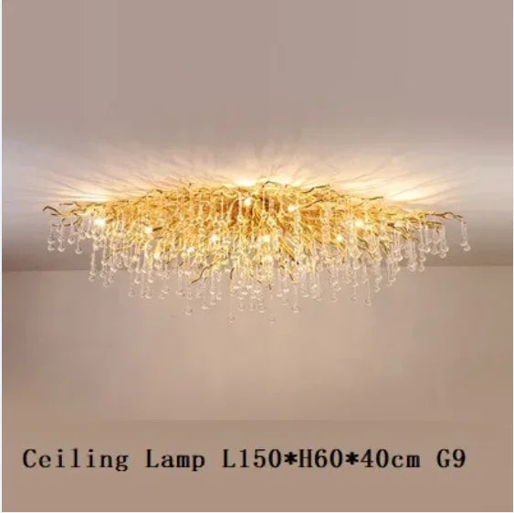 Modern Gold Crystal Chandelier Light