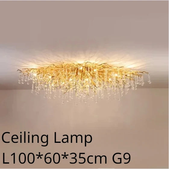 Modern Gold Crystal Chandelier Light