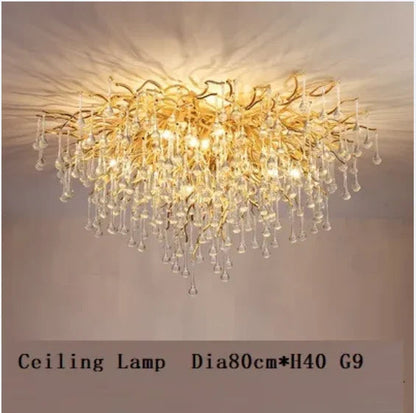 Modern Gold Crystal Chandelier Light