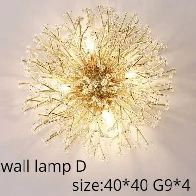 Modern Gold Crystal Chandelier Light