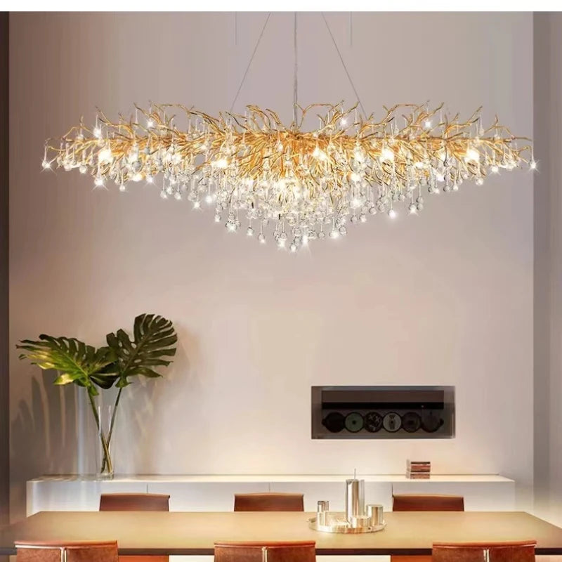 Modern Gold Crystal Chandelier Light