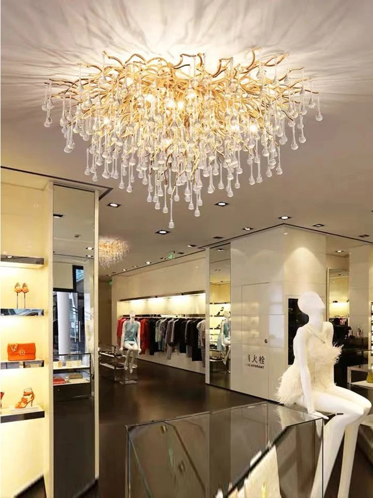 Modern Gold Crystal Chandelier Light