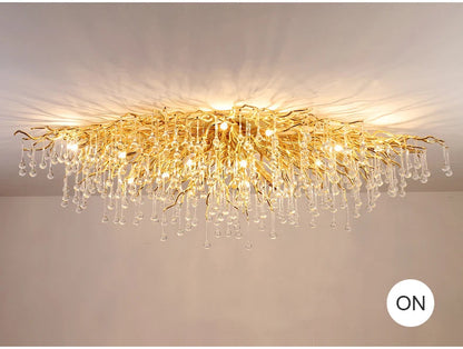 Modern Gold Crystal Chandelier Light