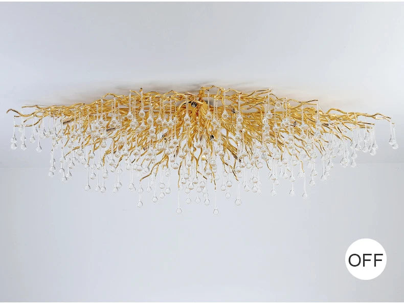 Modern Gold Crystal Chandelier Light