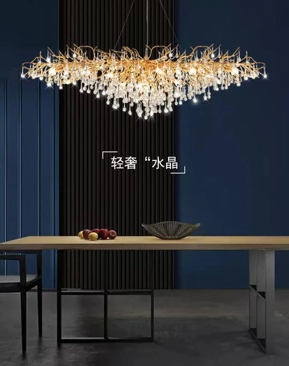 Modern Gold Crystal Chandelier Light