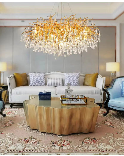 Modern Gold Crystal Chandelier Light