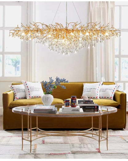 Modern Gold Crystal Chandelier Light