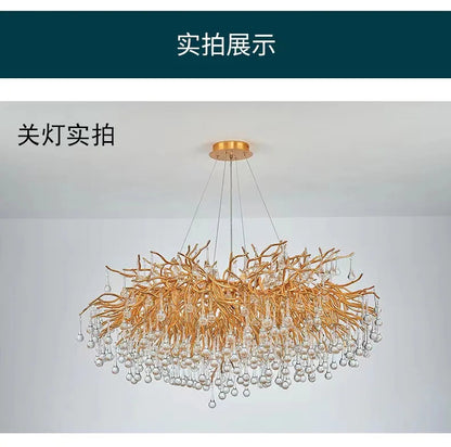 Modern Gold Crystal Chandelier Light