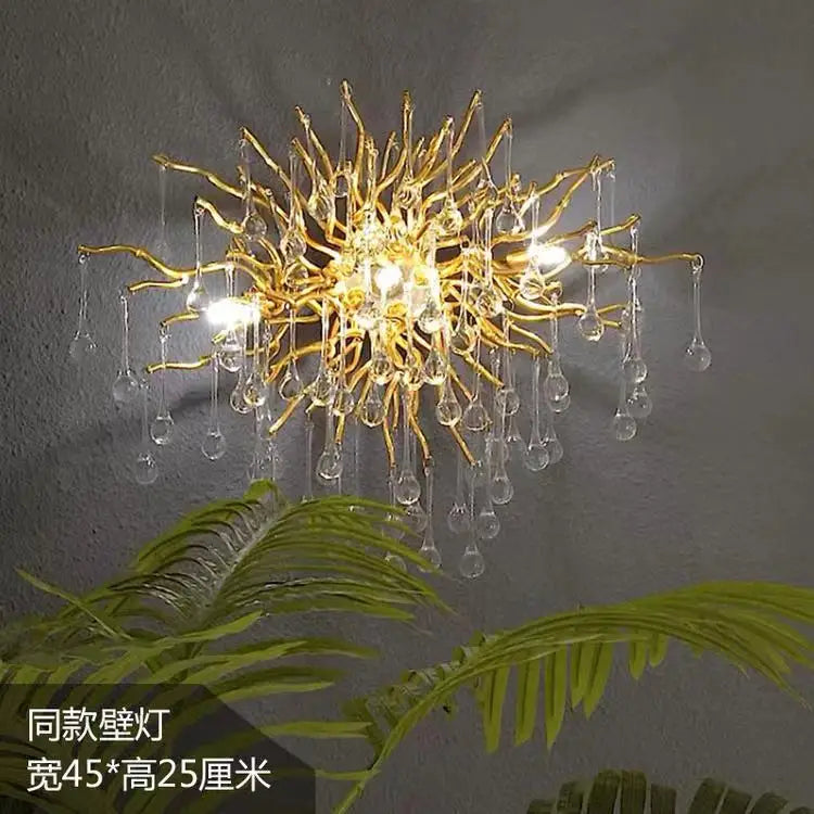 Modern Gold Crystal Chandelier Light