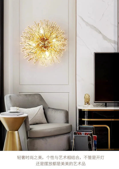 Modern Gold Crystal Chandelier Light