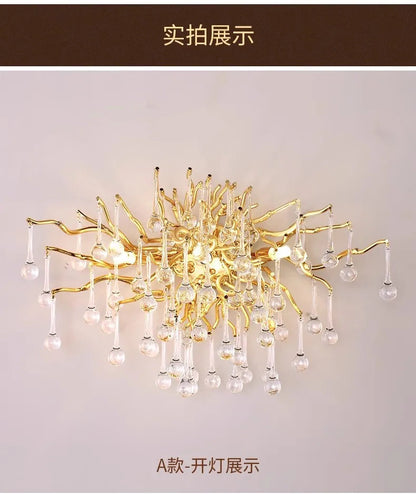 Modern Gold Crystal Chandelier Light