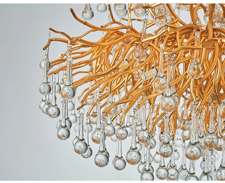 Modern Gold Crystal Chandelier Light