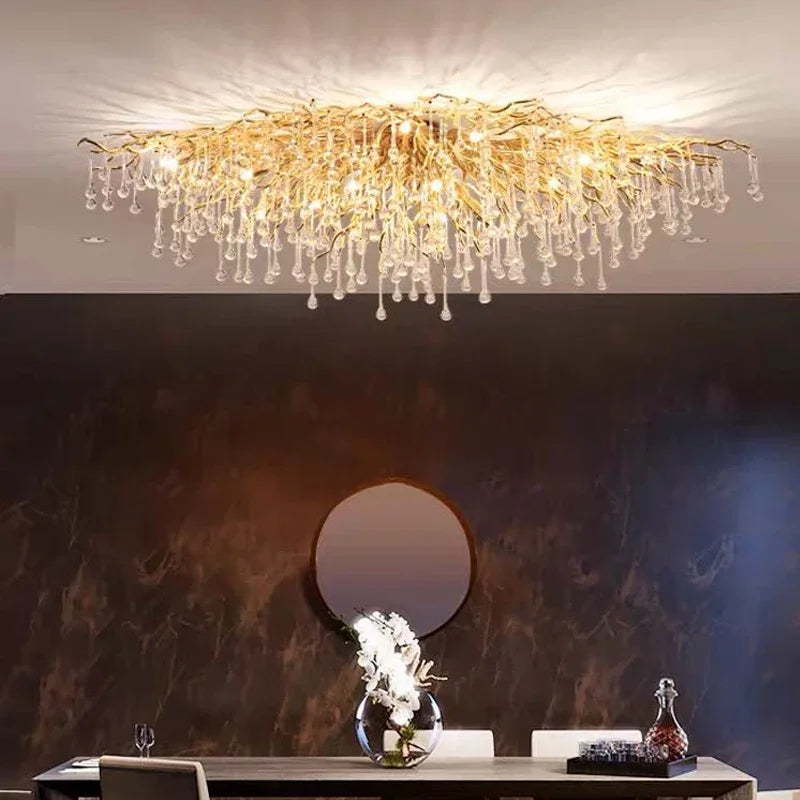 Modern Gold Crystal Chandelier Light