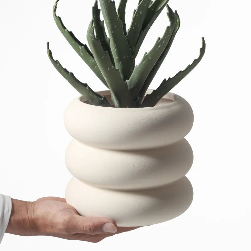 Modern Green Ceramic Flower Pot