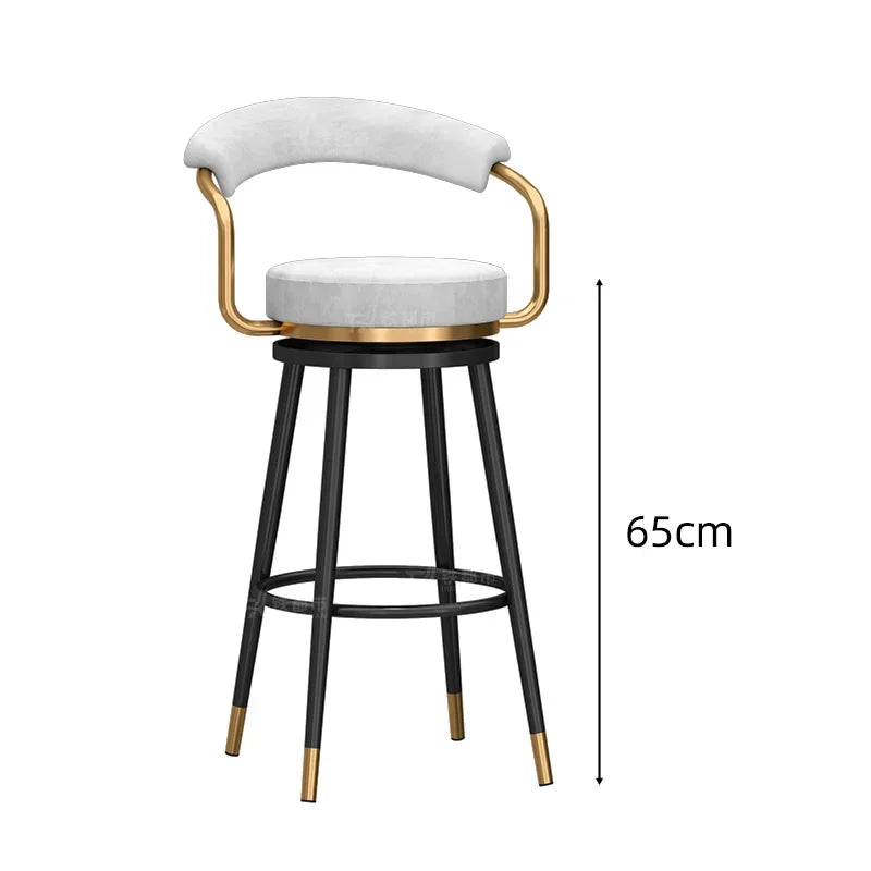 Modern High Bar Stool in Metal