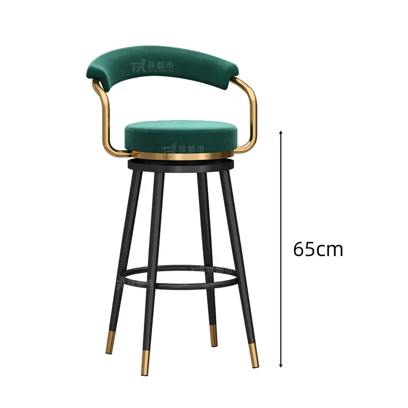 Modern High Bar Stool in Metal