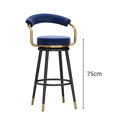 Modern High Bar Stool in Metal