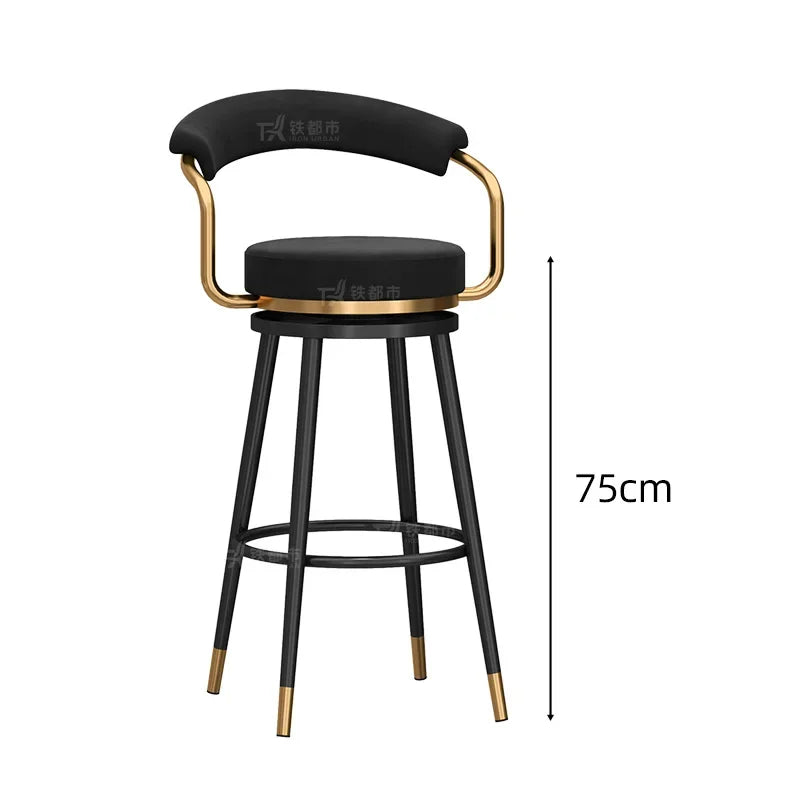 Modern High Bar Stool in Metal