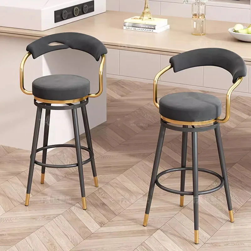 Modern High Bar Stool in Metal