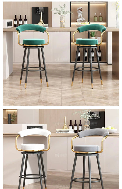 Modern High Bar Stool in Metal