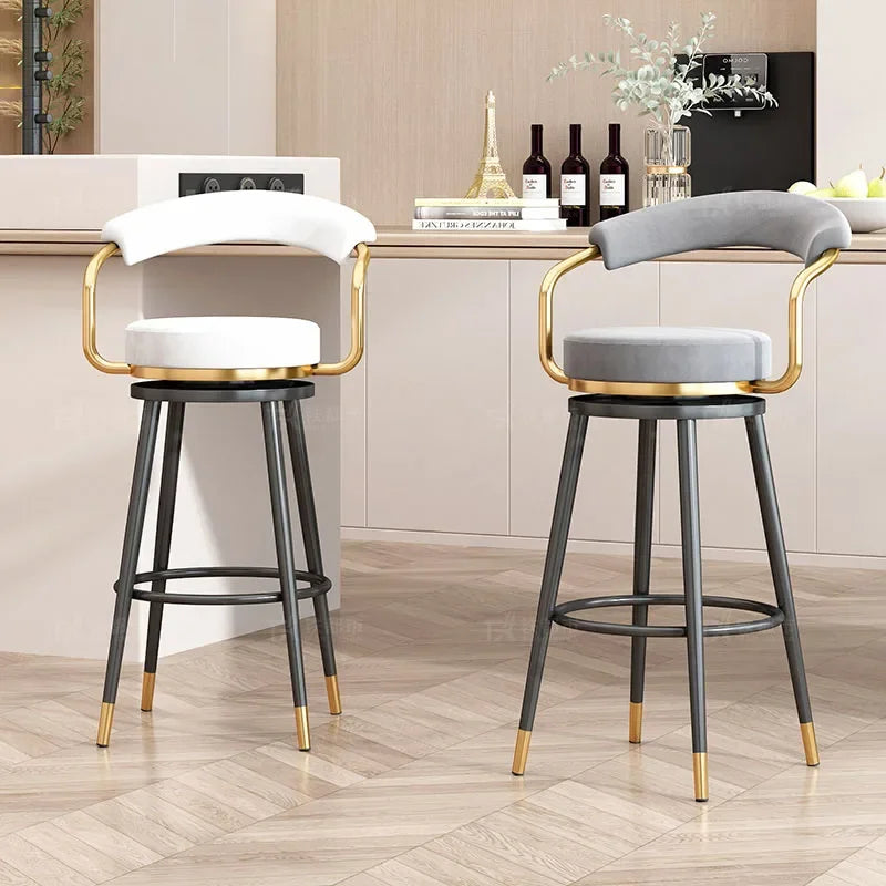 Modern High Bar Stool in Metal