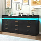 Modern LED 9 Drawer Dresser