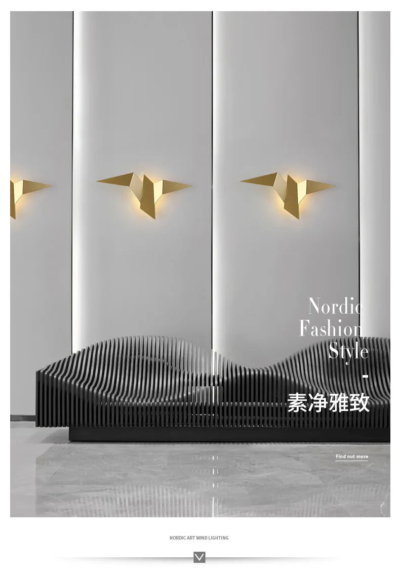 Modern LED Bird Wall Lamp