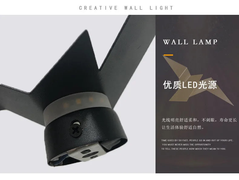 Modern LED Bird Wall Lamp