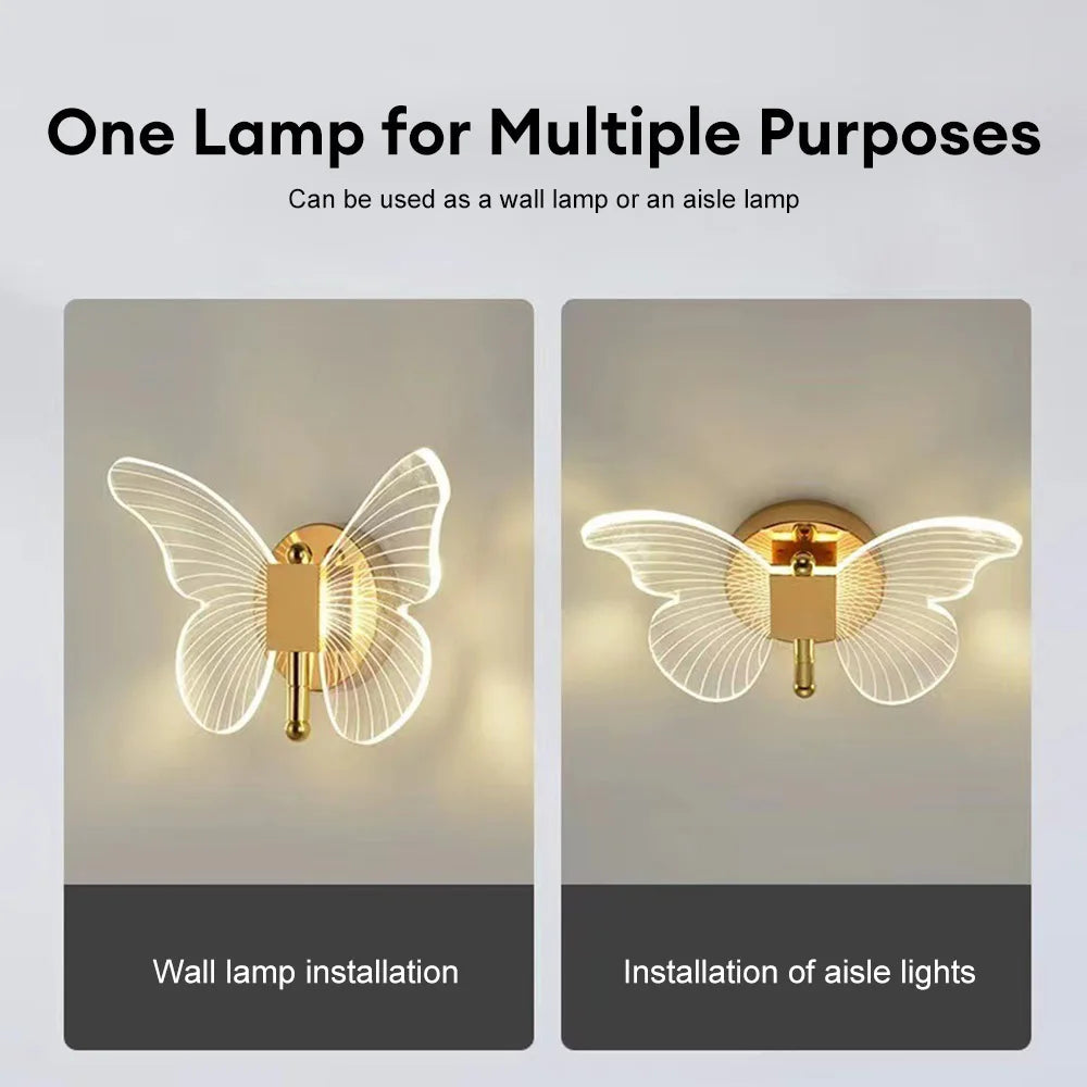 Modern LED Butterfly Wall Lamp