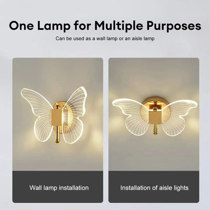 Modern LED Butterfly Wall Lamp