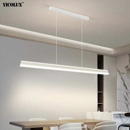 Modern LED Chandelier with Remote Dimming - Black & White