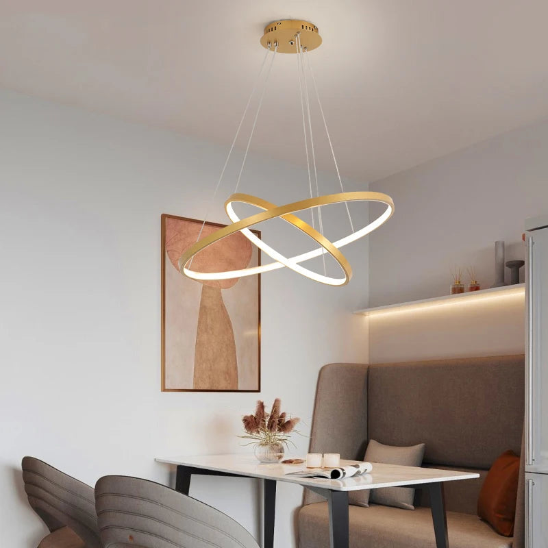 Modern LED Circular Chandelier - Iron