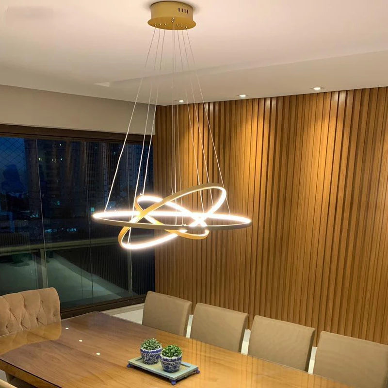 Modern LED Circular Chandelier - Iron