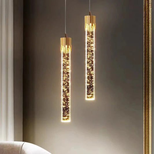 Modern LED Crystal Chandelier - Black/Gold