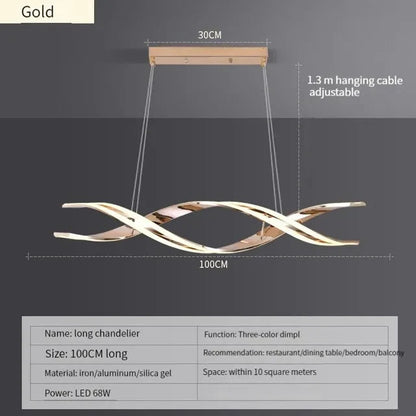 Modern LED Geometric Chandelier Light