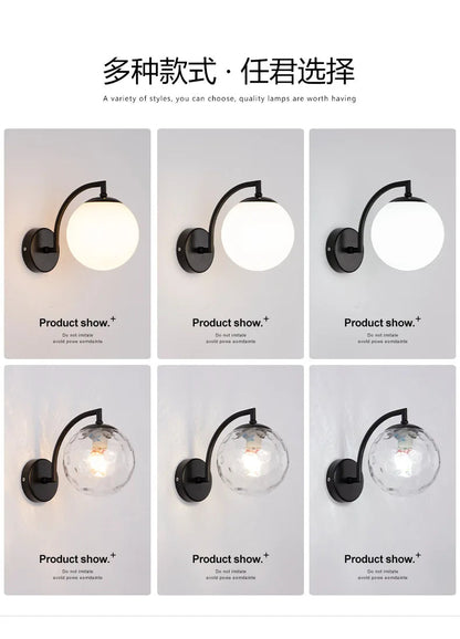 Modern LED Glass Ball Wall Light