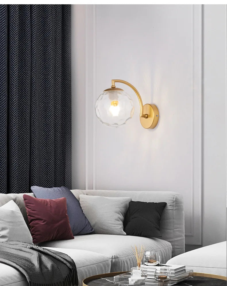 Modern LED Glass Ball Wall Light